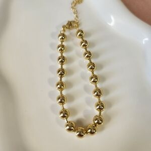 14k Gold Plated Bead Bracelet